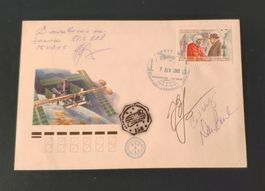 Weltraum Space ISS Bordbrief / Stempel 7.12.2001 / mit 3 OU