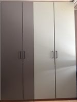 Two Wardrobe, grey/beige, used