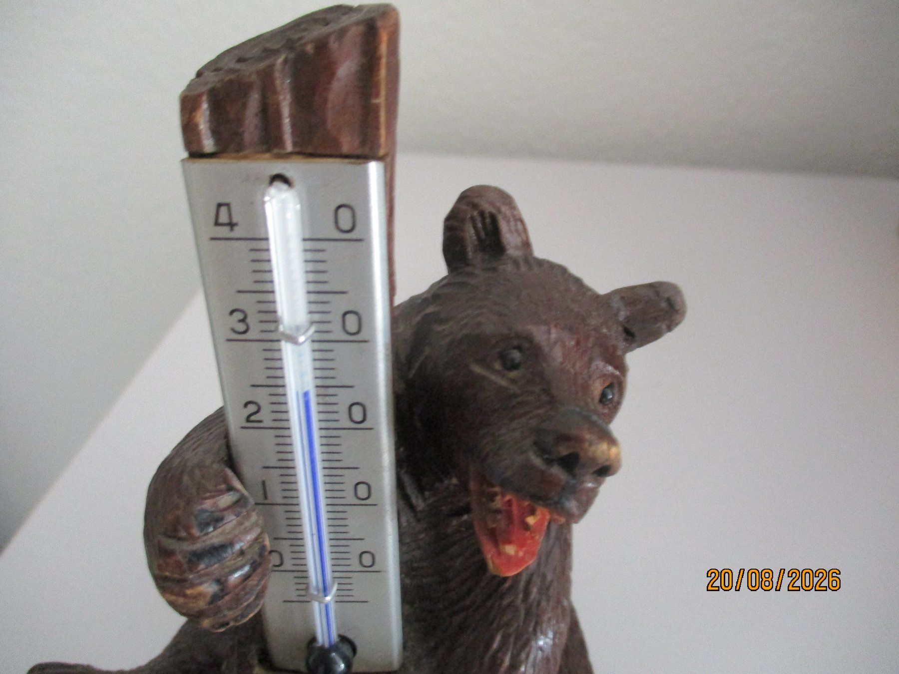Figuren: Thermometer Bär Holz geschnitzt alt – Gebraucht aus Wil SG von garou40 1