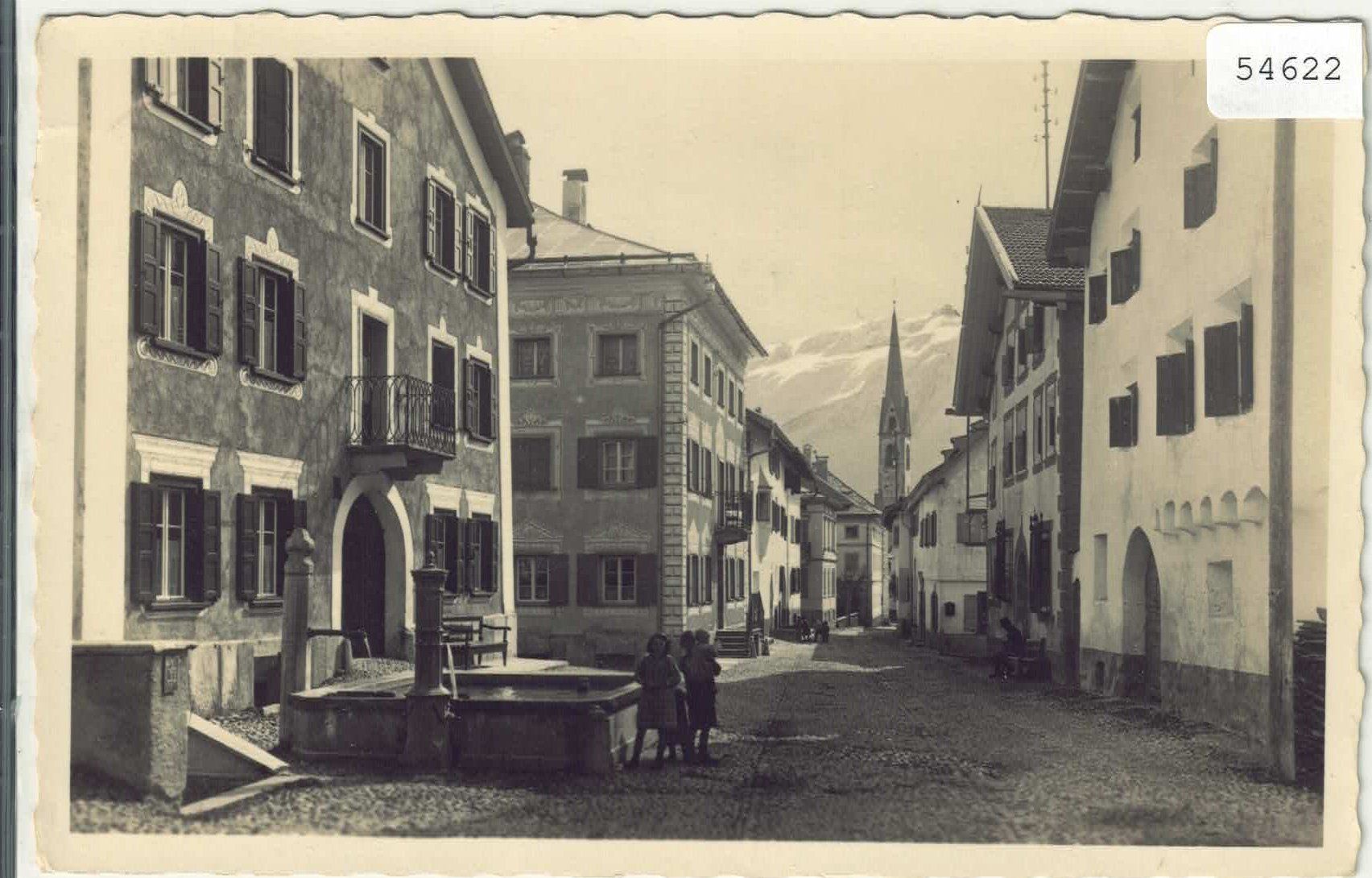 Ansichtskarten: Scanfs - Dorfstrasse - Engadin - animee – Gebraucht aus Ettingen von Kartenplanet