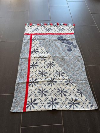Foulard blau rot gemustert neu