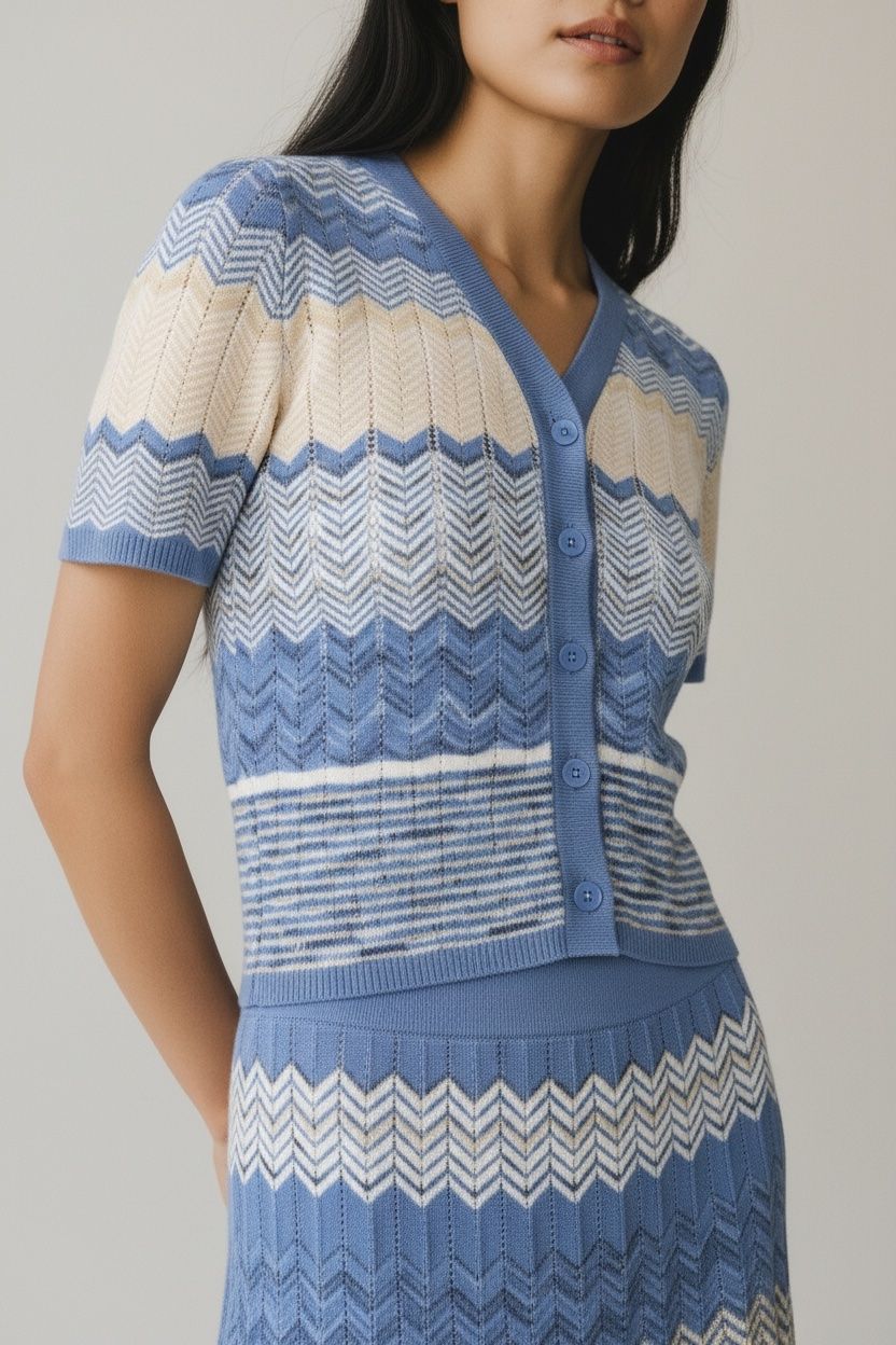 Sandro Lotti di vestiti: Sandro 2-Teiler blau-beige Gr. 34/36 – Usato da Binningen venduto da Designerlabels 1