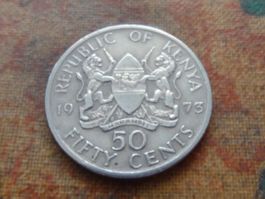 KENYA   50  Cents   1973