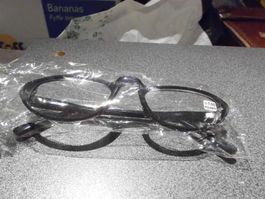 Lesebrille +1, schwarz, glänzend