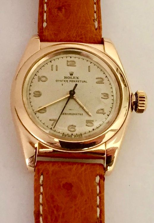 Rolex Orologi: ROLEX Bubbleback Oyster Perpetual Chronometre: 1950's – Usato da Hünibach venduto da Prayingmantis