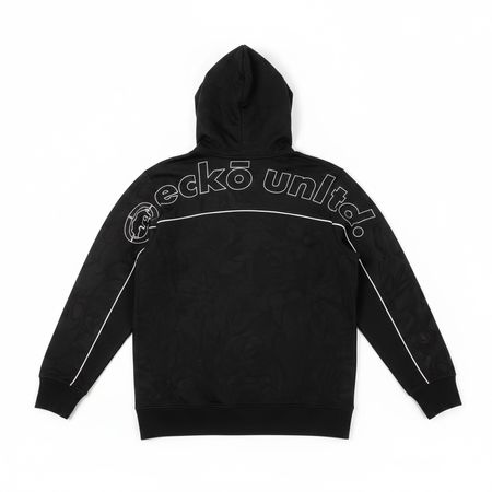 Hoodie zippé Ecko Unltd noir logo blanc L #P79