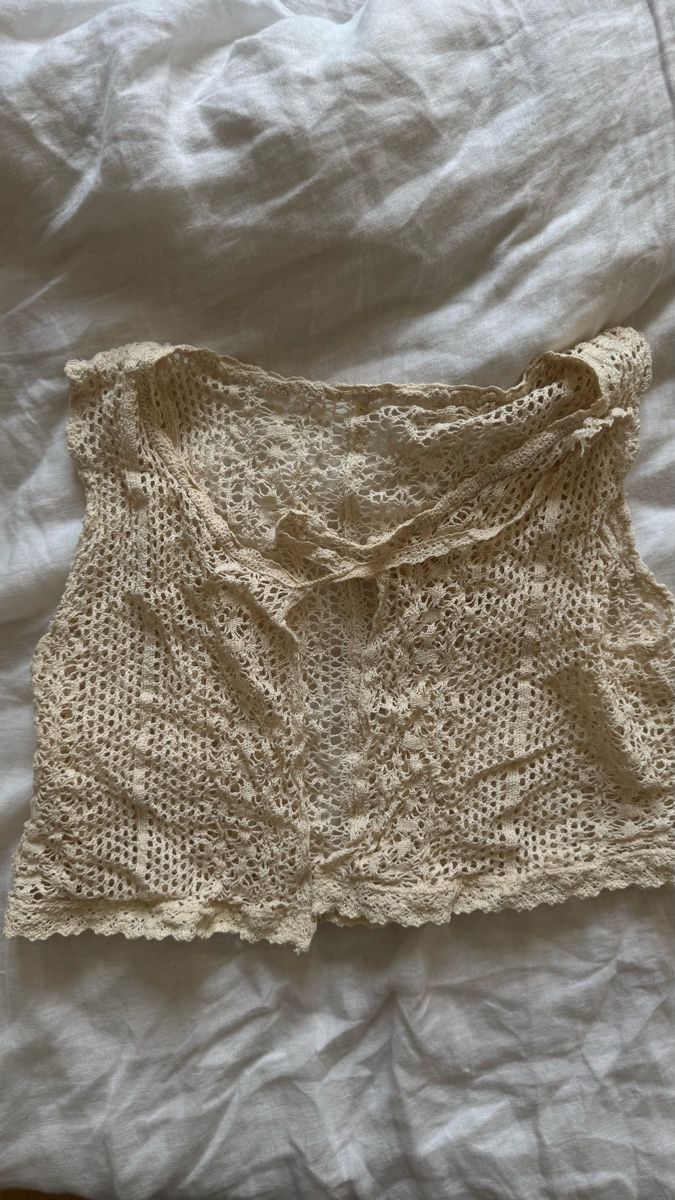 Gilet & Giacche senza maniche: Vintage Häkelweste Creme Gr. S/M – Usato da Zürich venduto da Aya03 1