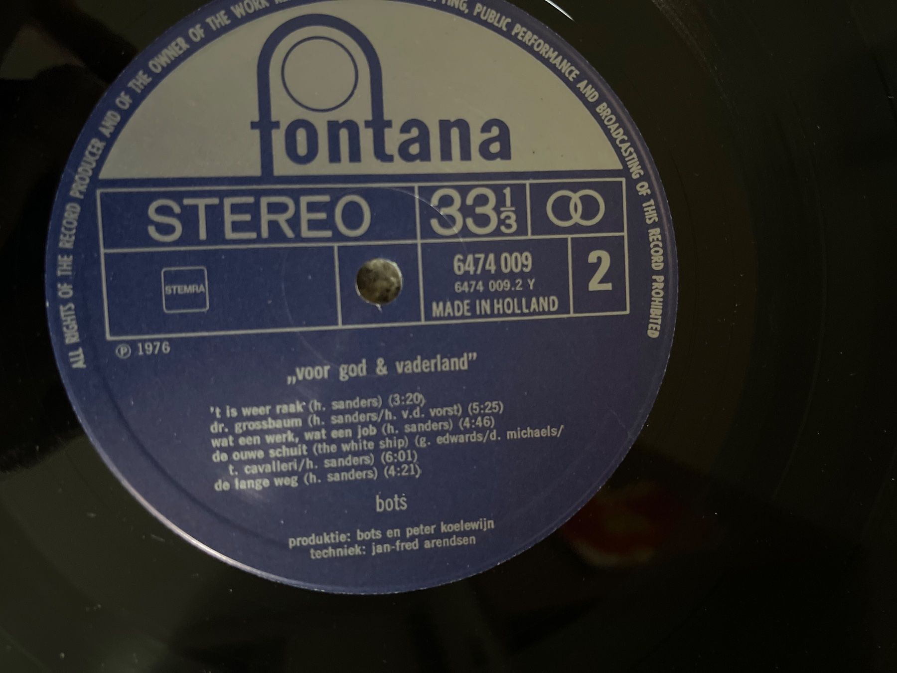 Dischi in vinile: S1219/Bots - voor god & vaderland – Usato da Frutigen venduto da Philippe_jsp 2