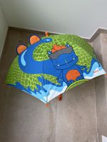 Kinder Regenschirm Dino Motiv grün blau 