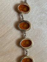 Armband silber vergoldet Glasgemme