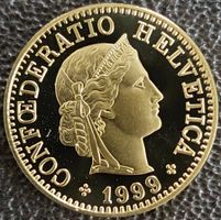 5 Rappen 1999 pp / aus Münzsatz / in einer Münzkapsel