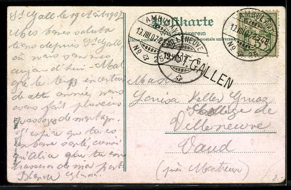 Cartoline postali: AK St. Gallen, St. Leonhard mit Säntis – Usato da Berlin venduto da bartko-reher 1