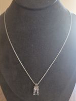 585 Gold Kette mit 2.3ct Aquamarin & Diamanten 100% ECHT
