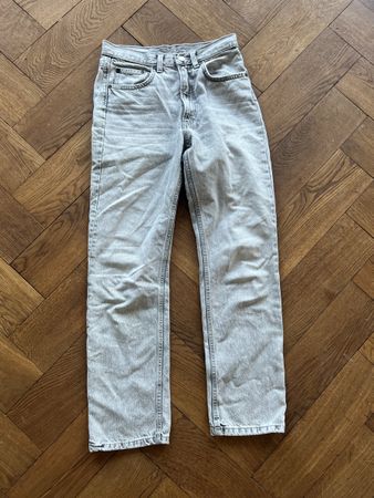 Jean Zara gris denim coupe droite taille 38