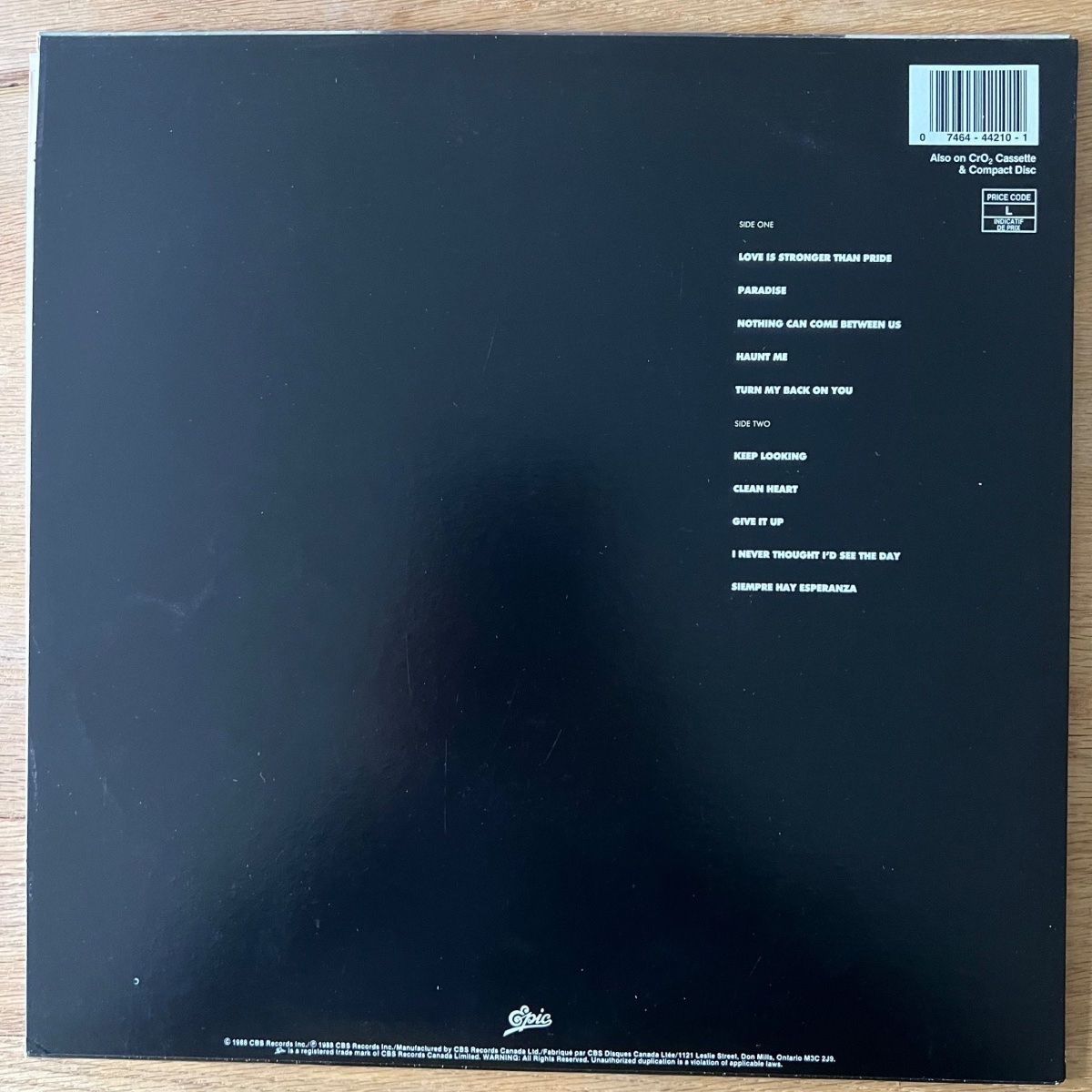 Dischi in vinile: Sade - Stronger Than Pride / 1. Canada-Press. 1988 - TOP – Usato da Gais venduto da soundcave57 1