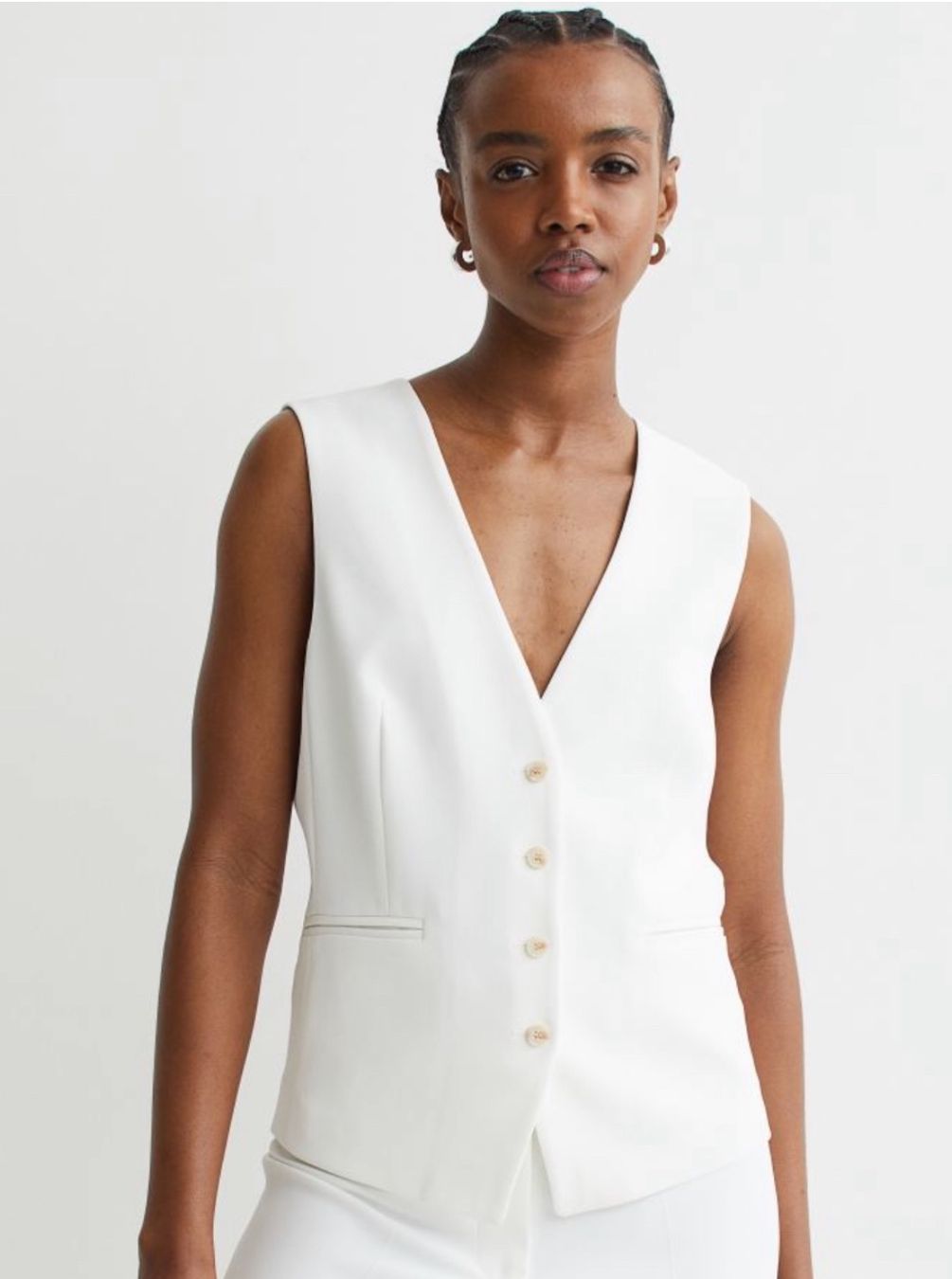 H&M Gilet & Giacche senza maniche: H&M Damen Weste Weiss 38/M – Nuovo (secondo la descrizione) da Zumikon venduto da NG_79
