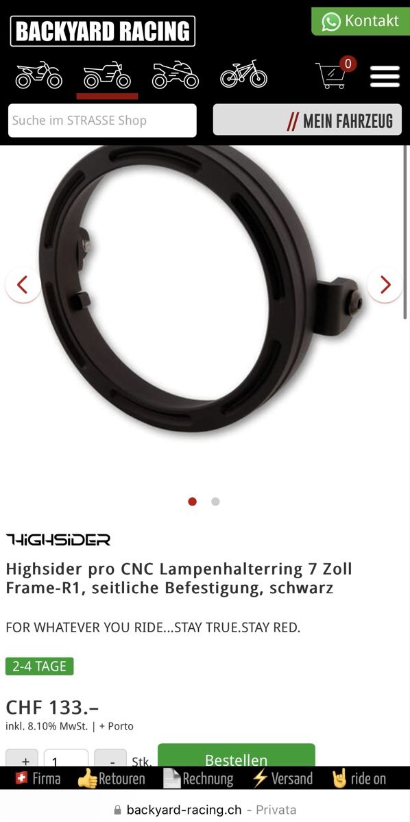 Scheinwerfer: HIGHSIDER Pro Faro LED 7” E-Approved – Gebraucht aus Agra von Jack6 6