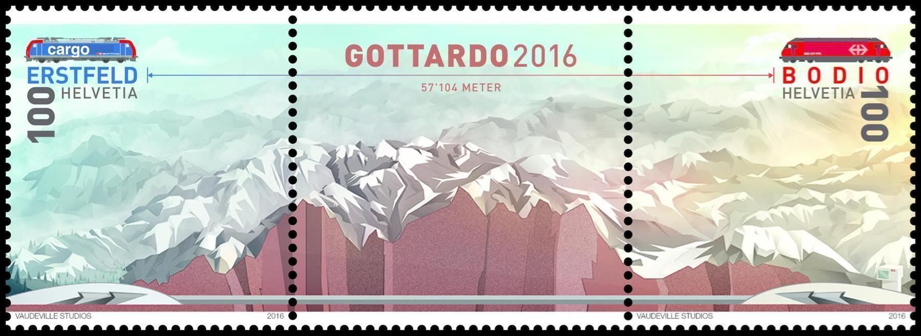 Tutti i francobolli: 💥Sondermarken Gottardo 2016 - postfrisch – Nuovo e nell'imballaggio originale da Galgenen venduto da Krdshop