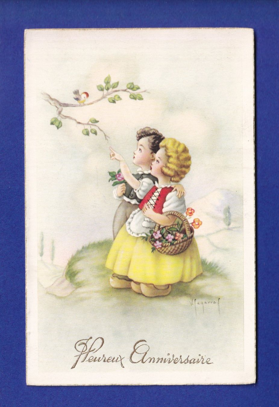 Cartoline postali: ENFANT - Joli petit couple – Usato da Pully venduto da nicecards-shop