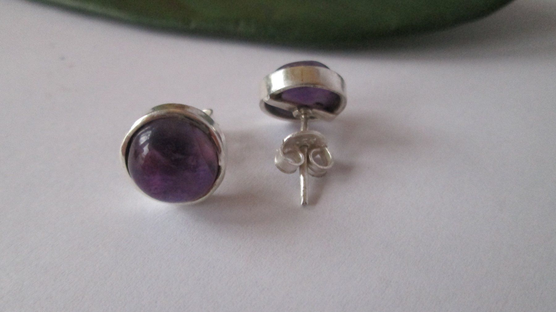 Ohrringe & -stecker: Wundervolle Ohrstecker echtem Amethyst Stein verziert 925er – Neu (gemäss Beschreibung) aus Drochtersen von Simonchen 1