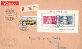 R-Brief Imaba 1948 Basel - Locarno , 22.Vll.1948