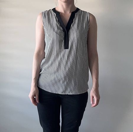 Gestreifte Bluse schwarz-weiss Gr. 36