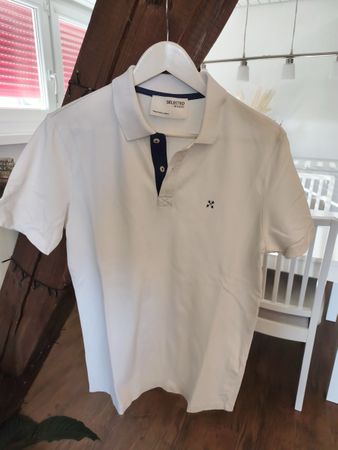 Polo Shirt SELECTED HOMME weiss Grösse S