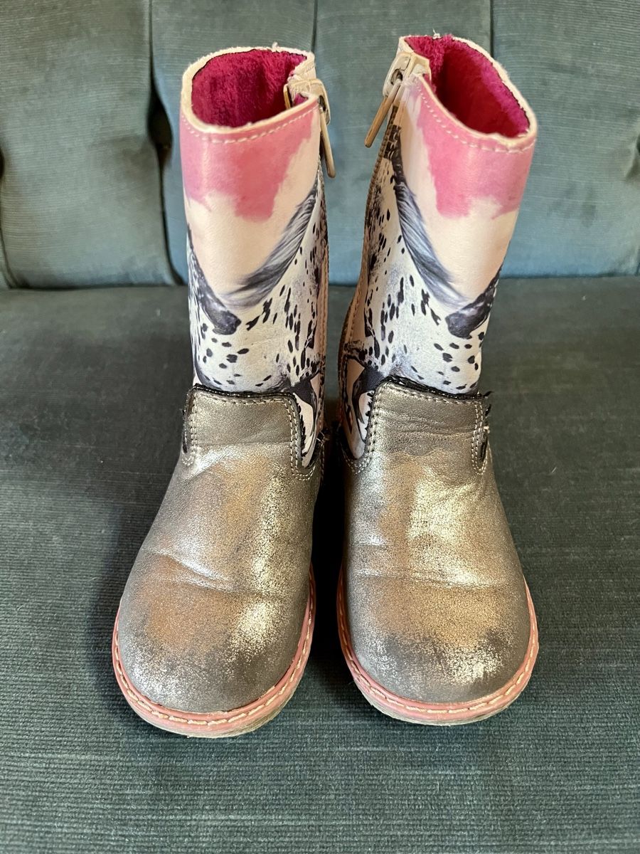 Scarpe per ragazze: Mädchenstiefel Gr. 22 Pferdemotiv – Usato da Erlenbach im Simmental venduto da ancatan 1