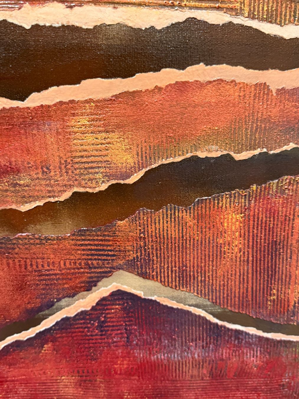 Tableaux: Tableau abstrait texturé, technique mixte, Signé MA 2010 – D'occasion à Morges par Auct 3