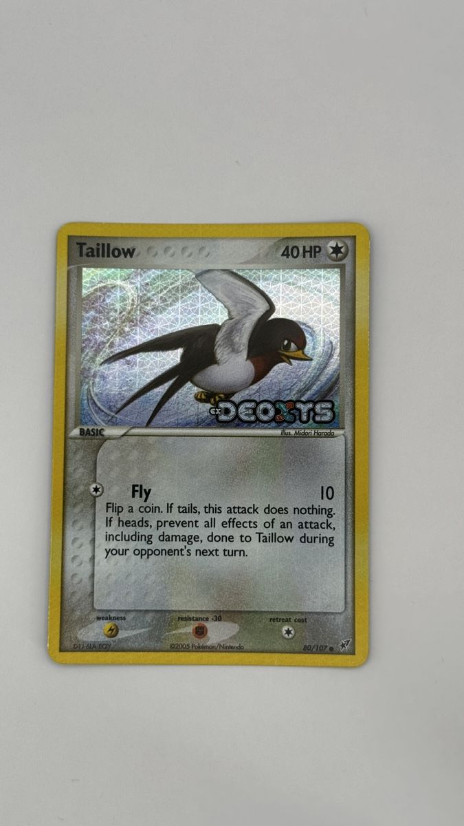 Pokémon Carte collezionabili: Taillow Holo reverse Ex deoxys 80/107 – Usato da Belprahon venduto da Rob_ain
