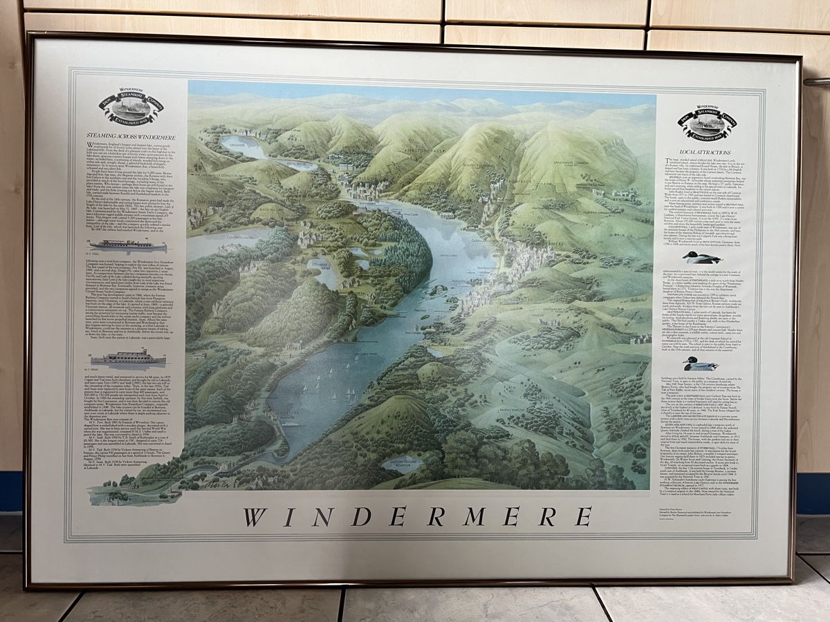 Posters & Illustrations: Windermere-Bild gerahmt Lake District – D'occasion à Neuenegg par Magosaurus