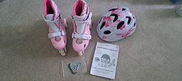 Inliner Kinder, Umbau zum Rollschuh, Gr.30-33, inkl.Helm