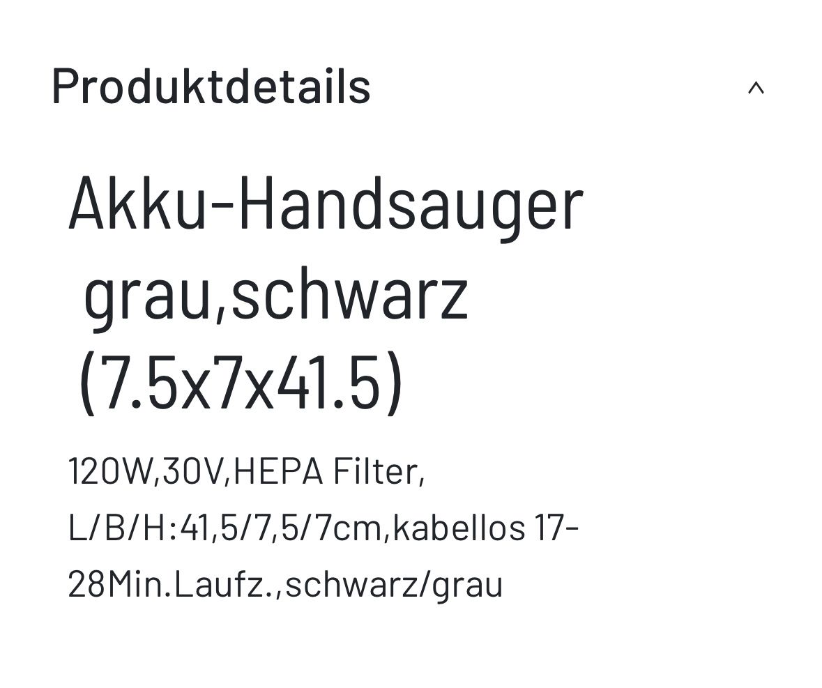 Aspirapolveri & Accessori: Kleiner Akku Hand-Staubsauger – Usato da Zürich venduto da Duki88 3