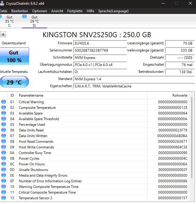 Kingston Dischi rigidi: 250GB Kingston NVME – Usato da Münsingen venduto da tim_2xql 2