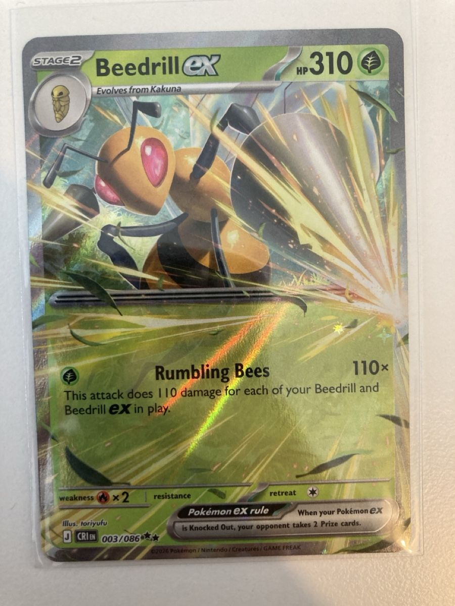 Pokémon Carte collezionabili: Beedrill ex 003/086 EN – Nuovo (secondo la descrizione) da Wohlen AG venduto da Liridon22