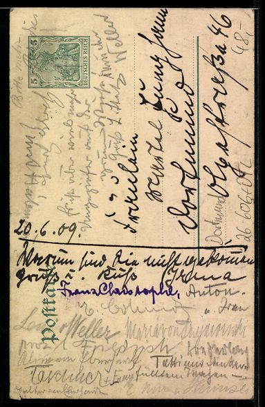 Cartes postales: Handgemalt: Dortmund, Herren als Insekte – D'occasion à Berlin par bartko-reher 1