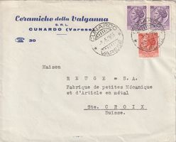 Italien-Brief von CUNARDO in die Schweiz-1956