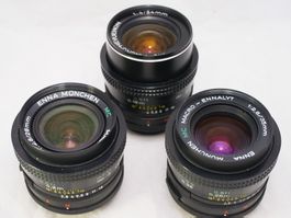 AusVerkauf Ennalyt München Objektive 24, 28 & 35mm M42 macro