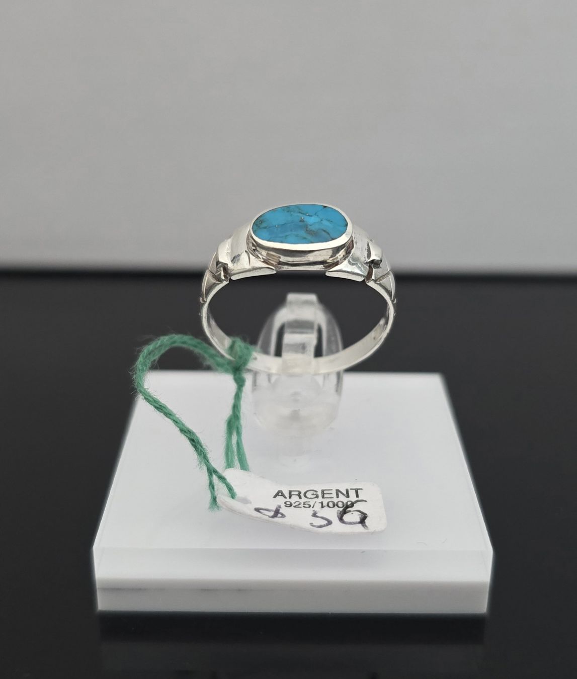 Anelli: Bague Style Navajo Native Pointe de Turquoise Argent 925 – Usato da Basel venduto da ALEXANDER4056 1