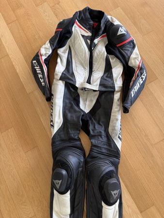 🔥Dainese Lederkombi 2.teilig Gr. 52 Weiss/Schwarz