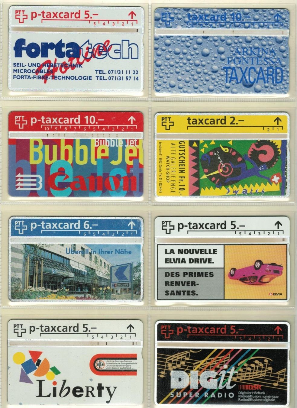 Schede telefoniche: 8 Taxcards – Usato da Zürich venduto da Tolima194