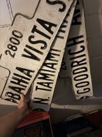 5x Original Vintage US Strassenschilder (NYC & Florida)