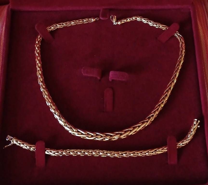 Altri gioielli: Collier et bracelet maille palmier – Nuovo e nell'imballaggio originale da cologny venduto da nagoya1952 1
