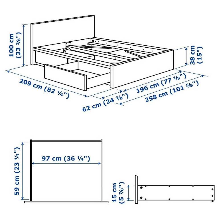Letti: Ikea Malm Bett 180x200 – Usato da Bern venduto da saruba 1