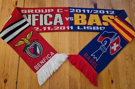 Benfica Lissabon vs. FC Basel 2011 Schal Fussball Fan FCB