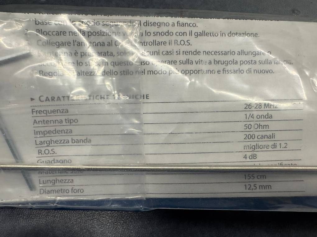 Radiocomunicazione: Vendo Antenna Midland Alan 9 Plus, nuova – Usato da S. Vittore venduto da damonbonesi 2