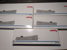 Märklin C-Geleise  3 x 24711, 2  x 24712
