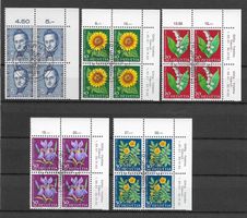 1961: Pro Juventute Viererblock Serie Nr.J188-192 ET