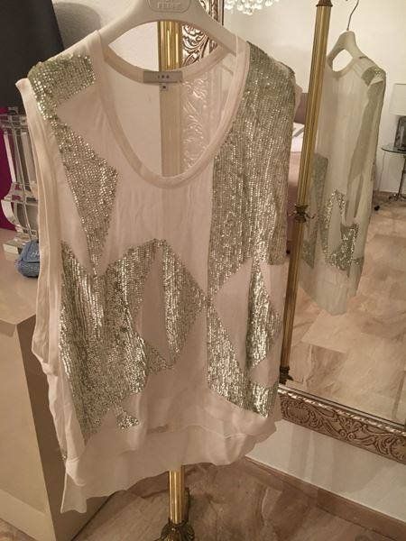 Iro Top: IRO Sequin Embellished Sleveless Top – Nuovo (secondo la descrizione) da Zuerich venduto da Koralle8
