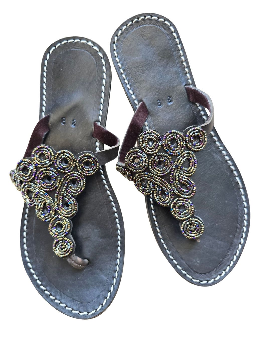 Chaussures femmes: Handgemachte Leder-Sandalen - Anthrazit-Metallic 38 🔥 50% – Neuf avec emballage d'origine à Brione s. Minusio par Littleninja